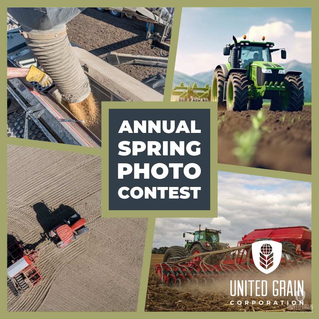 🌾 Join United Grain's spring photo contest! Capture the essence of spring farm life in WA, OR, ID, MT, ND, and SD. 📸 Show us planting season hustle! Win some UGC swag! Email entries to smcclintock@unitedgrain.com by May 30th. Happy snapping! 🚜 #UGCSpringPhotoContest