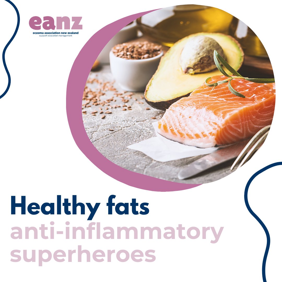 eczemanz's tweet photo. Meet your allies—healthy fats! Combat flare-ups and hydrate your skin with the power of omega 3’s found in olive oil, avocados, and oily fish.   

Have you incorporated healthy fats into your diet? Comment down below! ⬇️ https://t.co/pQ8LVo68Qi