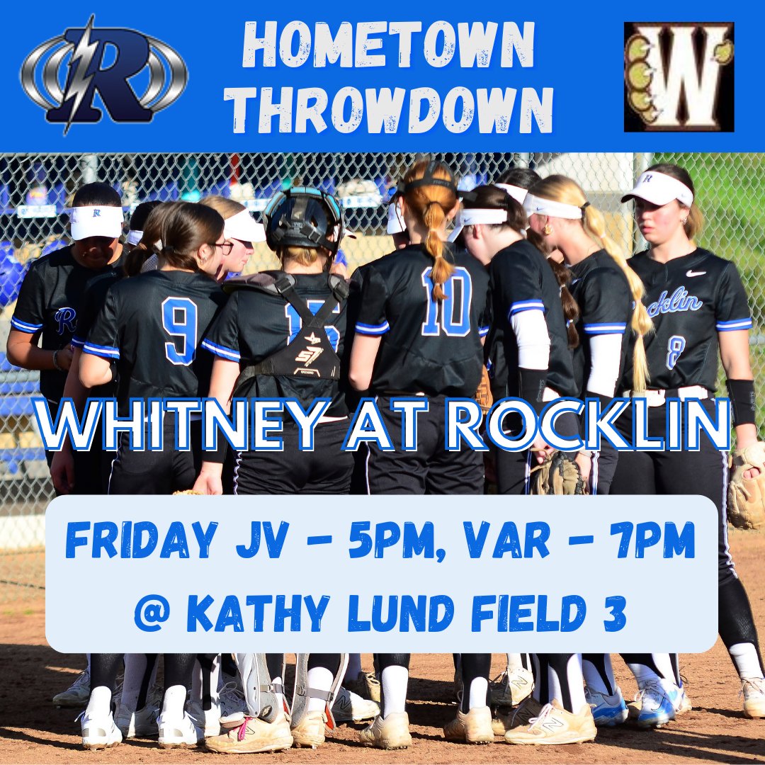 Come out to Kathy Lund F3 Fri night to support your local high school teams playing on the fields where they grew up! Hometown Throwdown! A great event! @RocklinSports @SacMaxPreps @J_Georgeson26 @Pete24Dufour @KCRA3HSPlaybook @SacBee_JoeD @ThePlacerHerald @WCPSacramento @A2J15