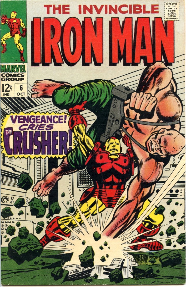 Iron Man Vol 1 #6 (October, 1968) 'Vengeance --- Cries the Crusher!' by Archie Goodwin, George Tuska & Johnny Craig. See more at EHTcomics.com