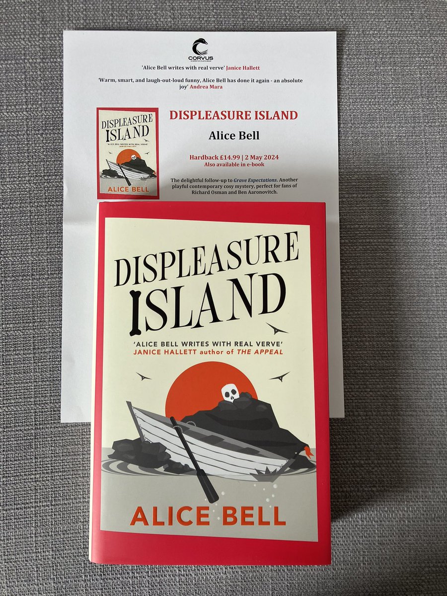 @trinort04 @vintagebooks @ClaraHDiaz @LittleBrownUK @FrancescaPear @wnbooks Thank you, @theotherkirsty, for this beautiful finished hardback of #DispleasureIsland. It’s out in May and features pirates and ghosts - what’s not to love?