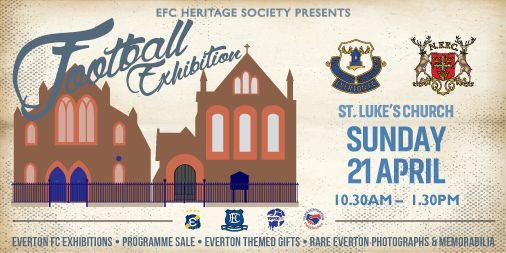 I will be at St Luke’s on Sunday very, very early! Take the opportunity to pop along and take a look at the fine Evertonia on offer as surely it’s too early for a pre match pint!? Lots of new stuff and a restock of older gear. #EFC #UTFT #EVEFOR