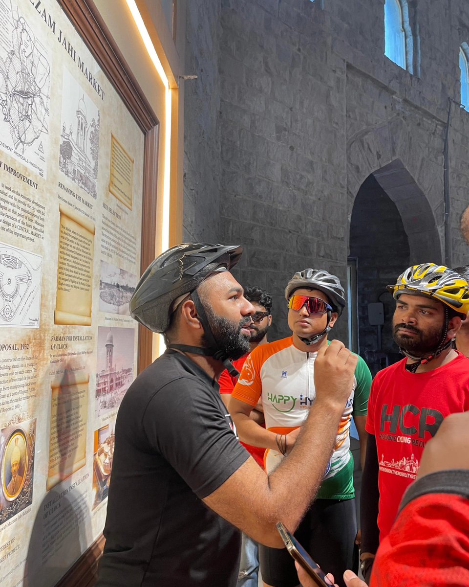 Happy Hyderabad Heritage Cycling Ride #MoazzamJahiMarket Thank @historianhaseeb for all your time in gathering the insights and permissions to explore the museum #WorldHeritageDay2024 #HyderabadHeritageCity #HyderabadCyclingRevolution @sselvan @BYCS_org @Ravi_1836 @Anjani_Tsn