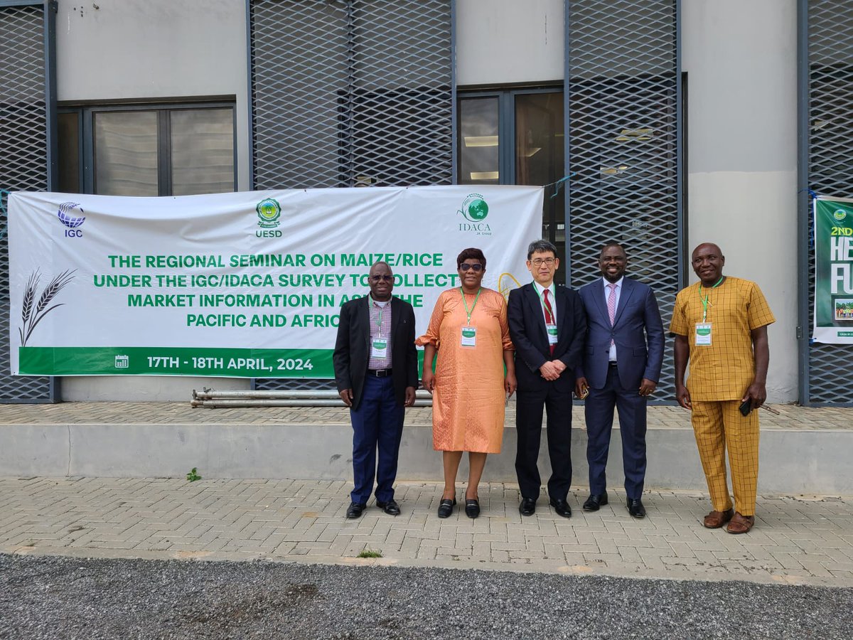 Our Regional Director, Dr.Chiyoge Sifa is currently attending the regional seminar on maize/rice market information collection in Asia Pacific and Africa under the @IGCgrains /IDACA survey.