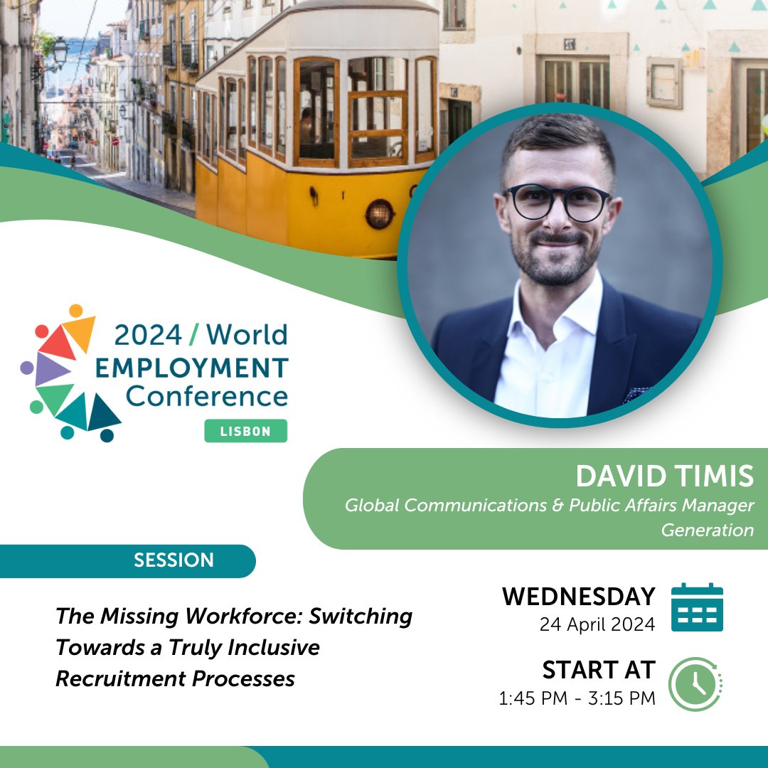 In the quest for #talent companies often miss out because their recruitment processes aren’t truly inclusive. At #WEC2024Lisbon we'll discuss with @DavidTimis of @YouEmployed how to help people into life-changing careers that may otherwise be inaccessible. eu.eventscloud.com/website/12979/…