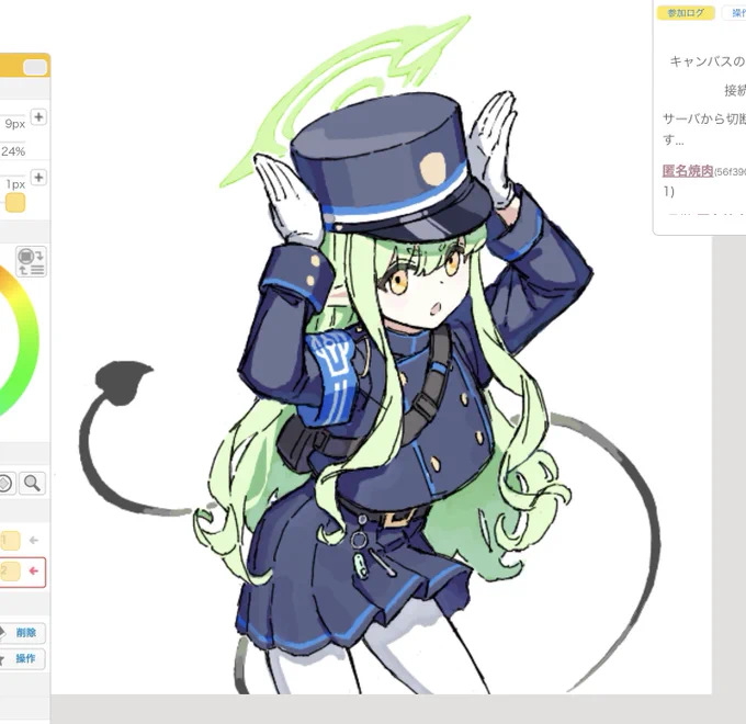 タレ目の方のシュポガキ#ブルアカ #イラスト 