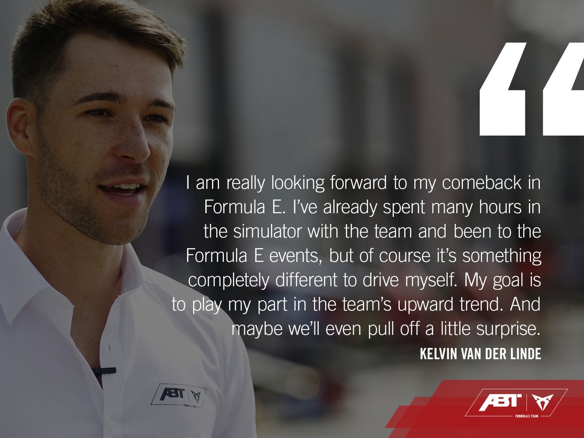 .@KelvinvdLinde about his comeback in Formula E at the #BerlinEPrix. #ABTCUPRAFE #ABT #FormulaE