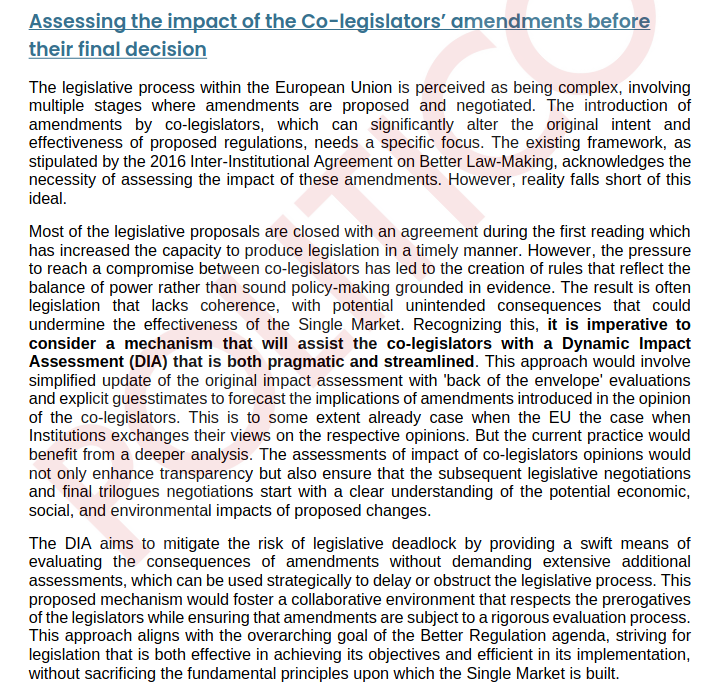 @EnricoLetta Disappointing that @EnricoLetta's #SingleMarket report uncritically embraces the 'Better Regulation' agenda, ignoring concerns about #deregulation The report endorses lots of corporate lobby demands, even the idea of #SingleMarket impact assessments for @Europarl_EN amendments🚨