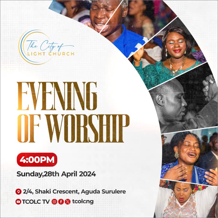 tcolcng's tweet photo. We are true worshippers. Join us as we connect out hearts in an atmosphere of worship with our maker!
#EveningOfWorship #GodReigns #Worship https://t.co/6RY8Sqri5i