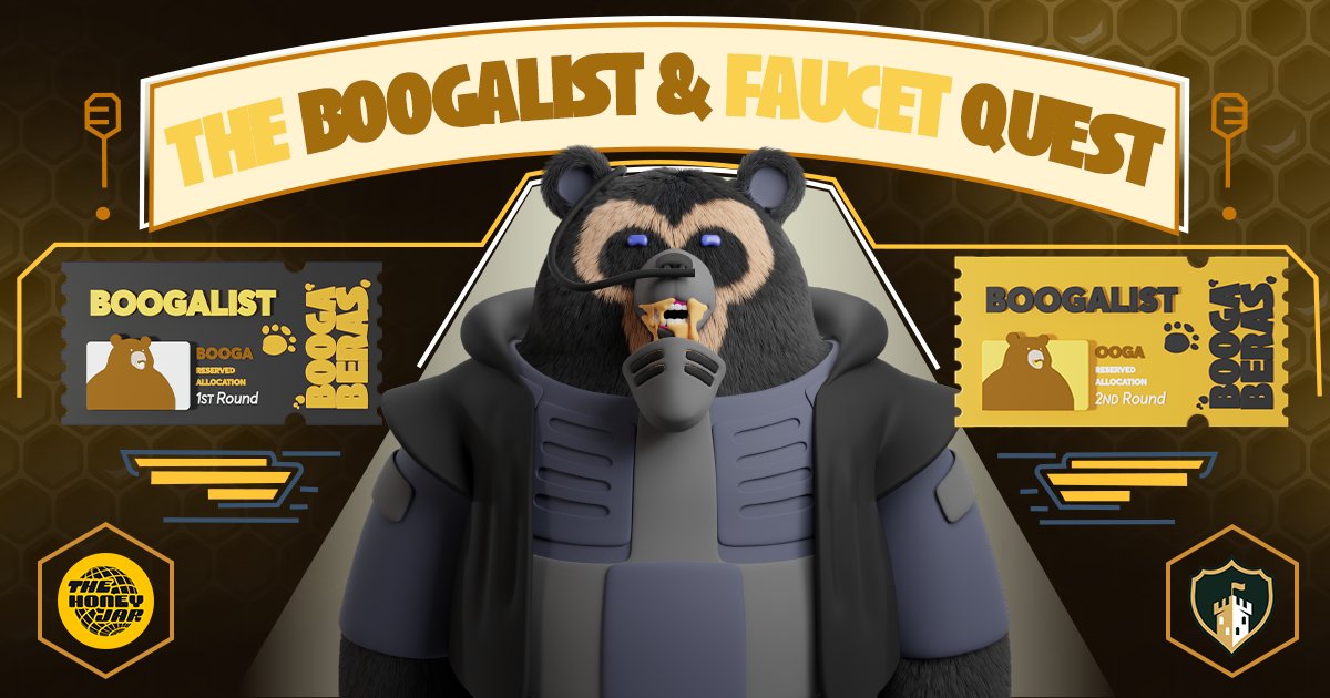 BB does it different. Here's our Boogalist A two-layer, tradable NFTicket WL In collaboration with @0xhoneyjar with a Faucet Quest! faucet.0xhoneyjar.xyz/quests 4:20AM UTC And a new mint concept with @KingdomlyApp Enter the Boogalist on: link.medium.com/6NIkDxboTIb