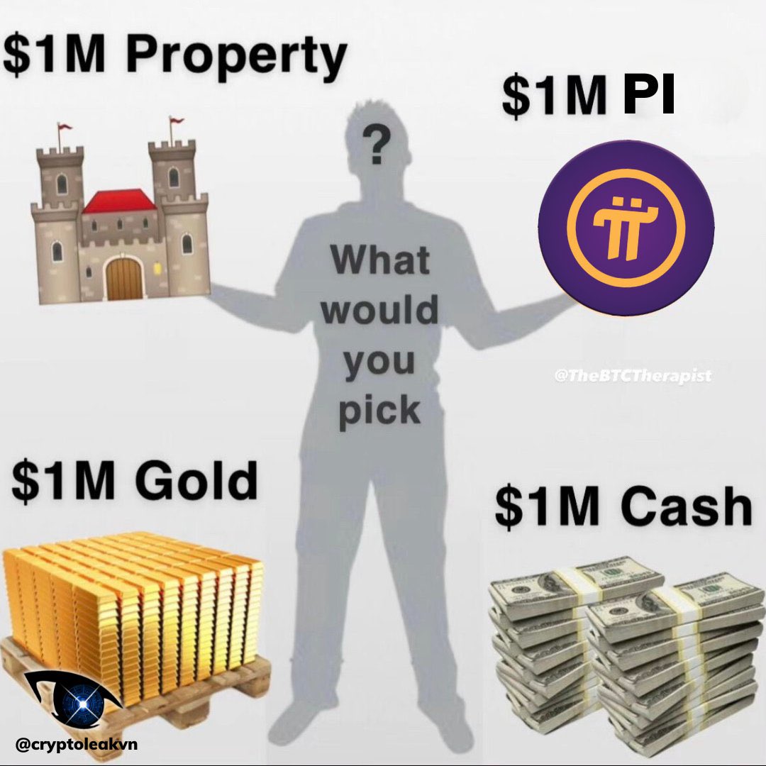 What would you pick for its future potential?

A. $1M PI
B. $1M Property
C. $1M Cash
D. $1M Gold

Share your choices in the comments! ￼￼￼￼ #InvestmentChoices #PiNetwork #PiPayment #PiKYC #Pioneers #Picoins #Picommunity #Pimining #PiCoreTeam #pi #pinetwork #piopenmainnet…