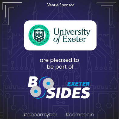 A huge thank you to our venue sponsor - <a href="/UniofExeter/">University of Exeter</a>  Computer Science Department and Cyber Security Group. Achim D. Brucker has been instrumental with his support and guidance in preparation for the first-ever BSides Exeter.

🎟 ti.to/bsides-exeter/…

#oooarrcyber #comeonin
