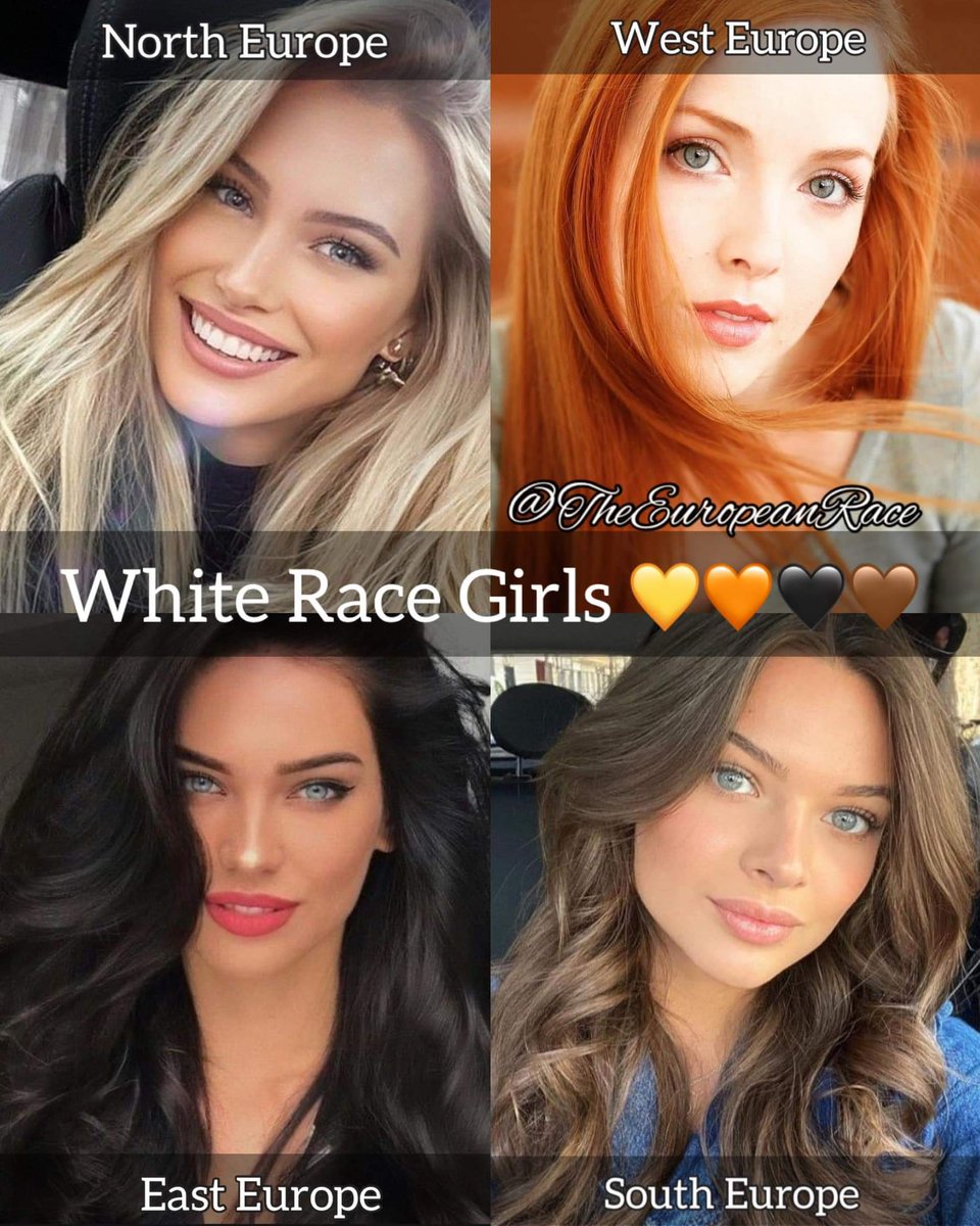 Our beautiful White Race Girls. The only diversity we want. 💛🧡🤎🖤🤍 EuropeanRace WhiteRace TrueDiversity