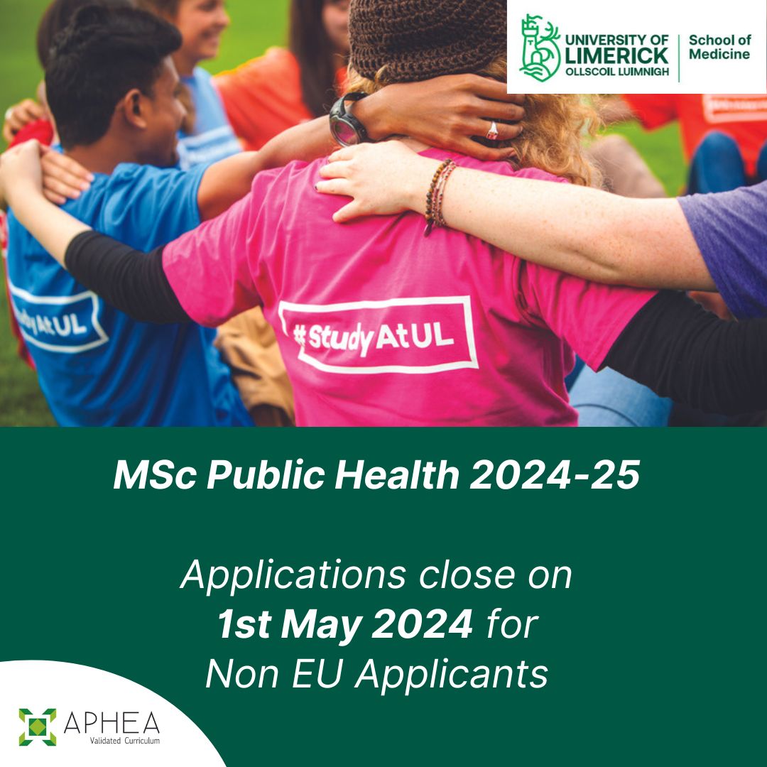 Interested in studying on our MSc Public Health programme? Apply NOW: ul.ie/gps/public-hea… @publichealthul @MedicineAtUL @ProfColumDunne @ULGlobal