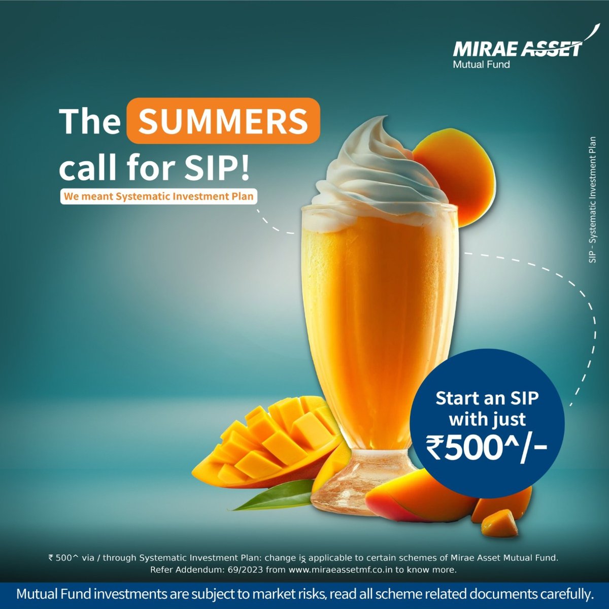 Chill out and discover a refreshing way which may secure your future with SIPs this summer, starting with just ₹500.

Know more: bit.ly/3TEQ4hS