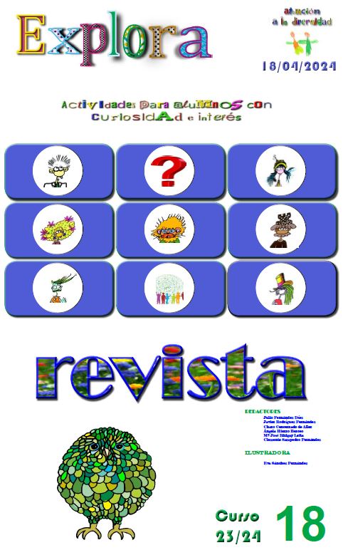 LISTA nuestra revista nº 18 del curso 23/24 con nuevas actividades de Pi, Leo, Feli, Tecla, Jake, Chispa y Lug, curiosidades y juegos. drive.google.com/file/d/1dr45fu…