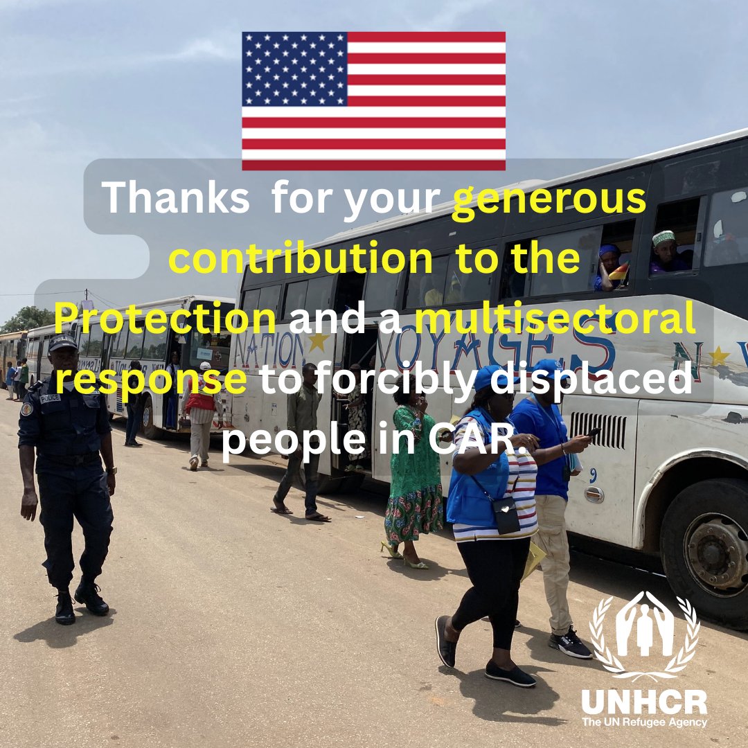 Thanks #USA🇺🇸 four your strong contribution multisectoral response to forcibly displaced people in #CAR🇨🇫 .