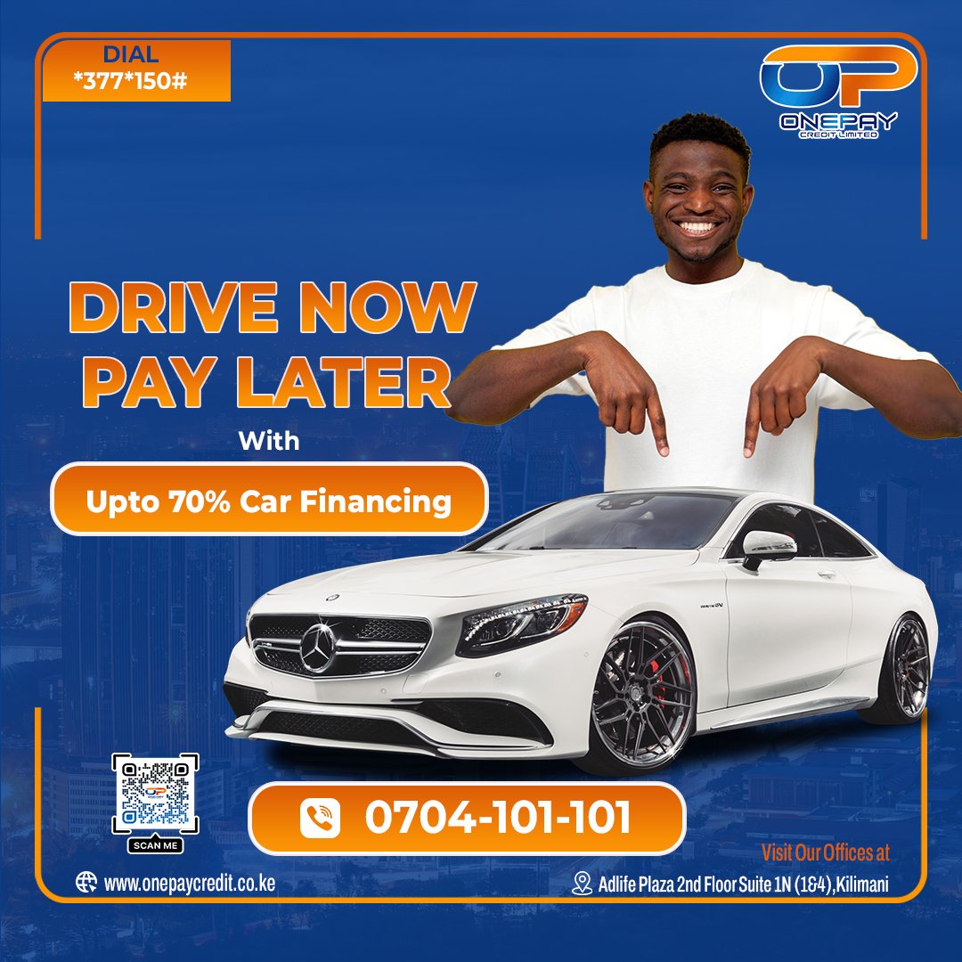 Get moving with Onepay Credit Limited! Drive now, pay later with up to 70% car financing. Check out our fiancing options and get on the road today!
bit.ly/43zvxwI
#Onepay #DriveNow #CarFinancing #Nairobi #Kenya The KDF Manu U Jowie Musiala Tuchel Tomiyasu