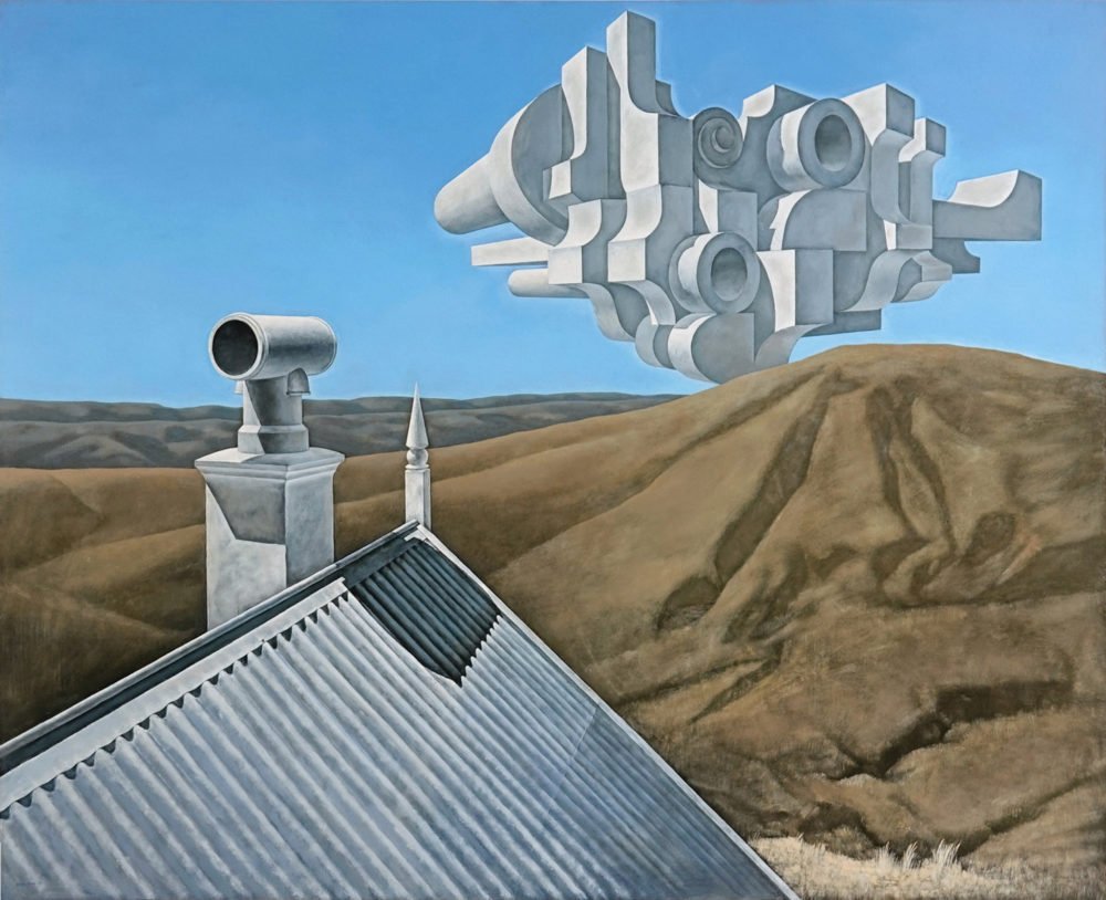FedeItaliano76's tweet photo. The haunting landscapes of New Zealand surrealist painter Brent Wong (born 1945) https://t.co/yibkxCdMyy