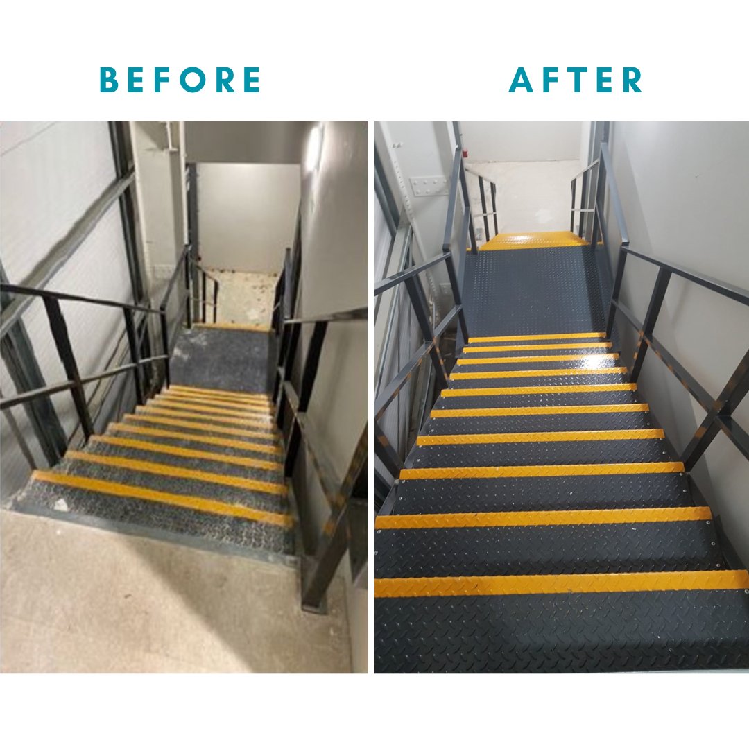 Sometimes it's the forgotten areas that can come up with the most remarkable difference.  This back staircase of a commercial unit hadn't been cleaned in a while and our experts transformed it.

 #cleaning #cleaningservice #cleaningbusiness #cleaningobsessed #professionalcleaning