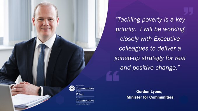 Watch the @NIA_Communities livestream from 10am as Minister @gordonlyons1 addresses the Committee. With the focus on poverty in the Assembly this week, we echo the concerns of colleagues across civil society about the timeline for delivering the anti-poverty strategy.
