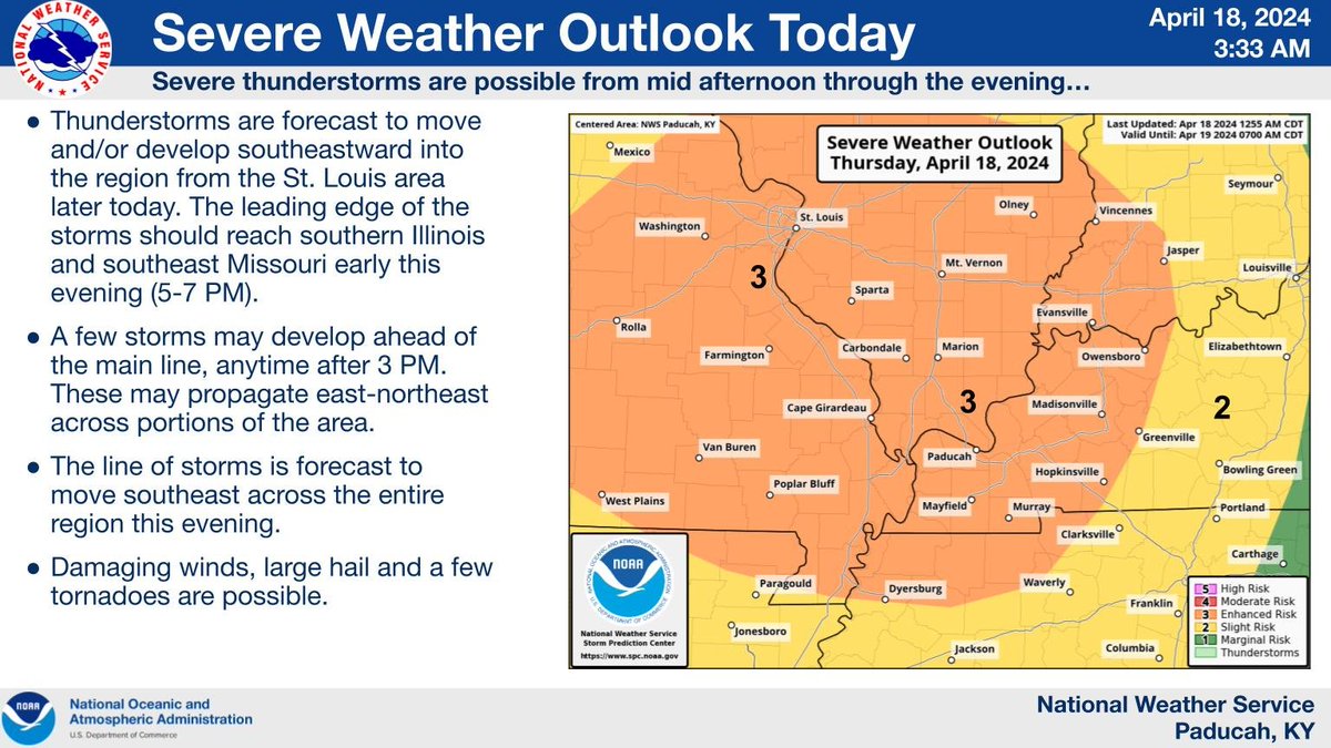 Severe thunderstorms are possible across our region late this afternoon and evening. Here is the latest: