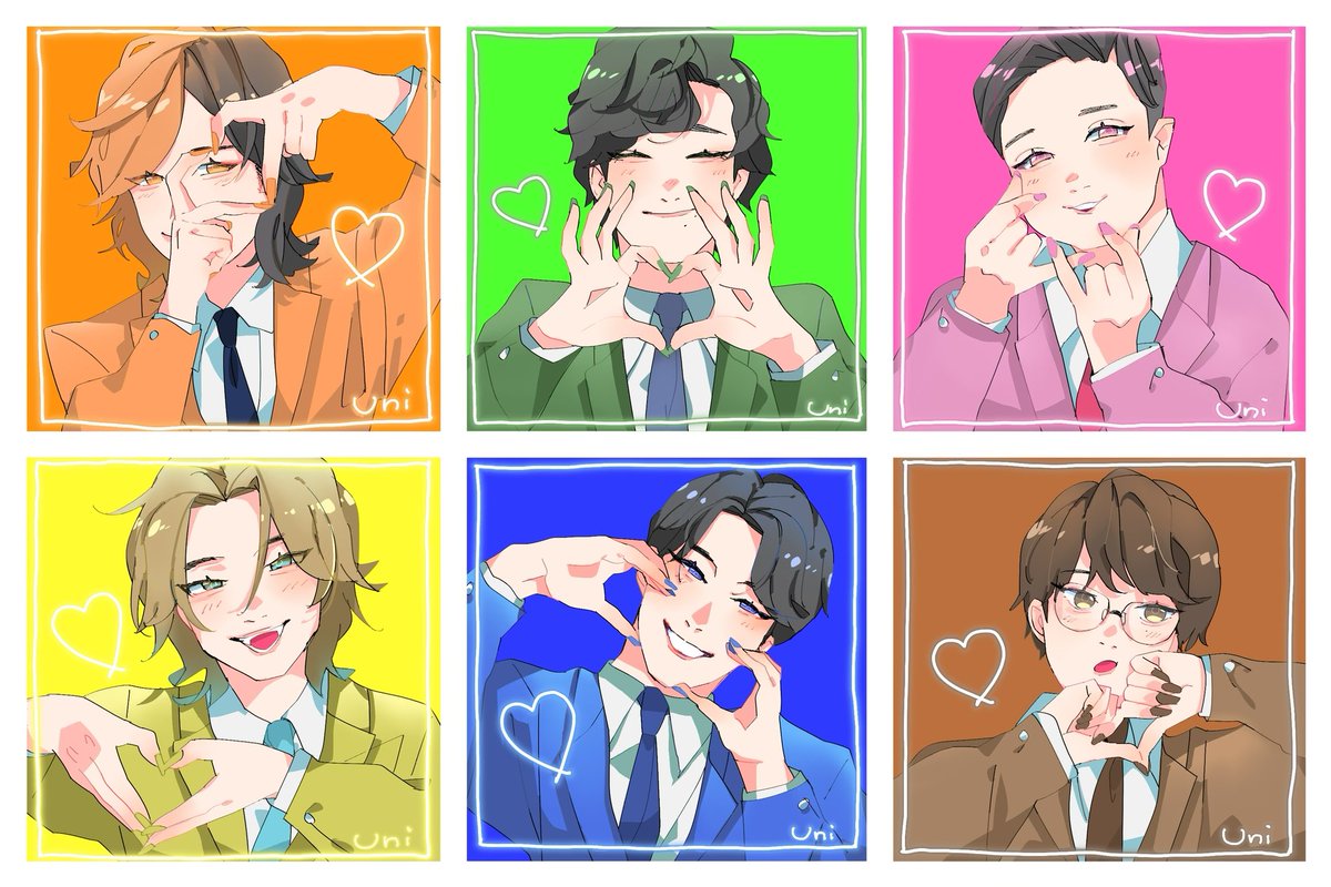 🧡💛💙💚🩷🤎 #東海オンエア描いちゃった