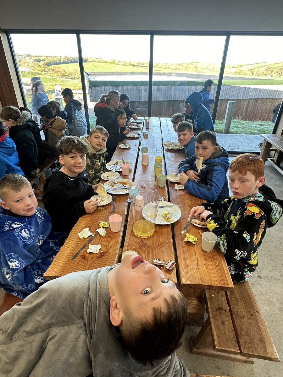 CFPSchool's tweet photo. Year 5 have just finished their breakfast and now all prepared for their fun day  of coasteering and surfing to begin🏄

#CFDevon24 #WEAreLEO🦁 https://t.co/kMrgC5zmCu