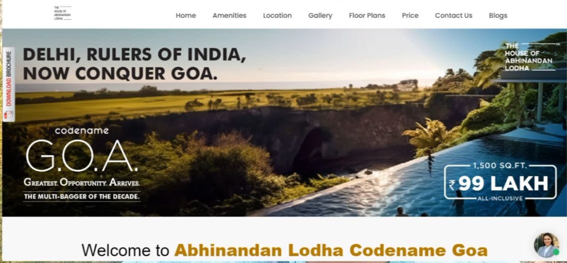 Who is this 'Codename' in Advertisment of Abhinandan Lodha? Who is the original owner of this Land which is now demarcated into Plots & sold at ₹99 Lakhs per square feet?Is the Seller having RERA & other approvals? TCP Minister @visrane must explain to Goans immediately. @LODHA