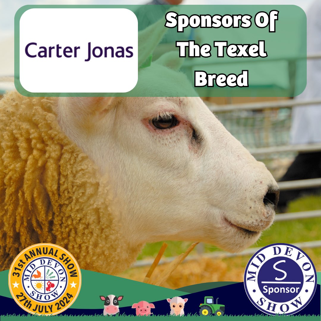 ⭐️ SPONSOR ⭐️
Thank you to @CarterJonas Carter Jonas for their continued support of the show. Sponsoring The British Limousin Breed in the livestock competition 
Click ⬇️ for more info on our friends at Carter Jonas
carterjonas.co.uk
#texel #texelsheep