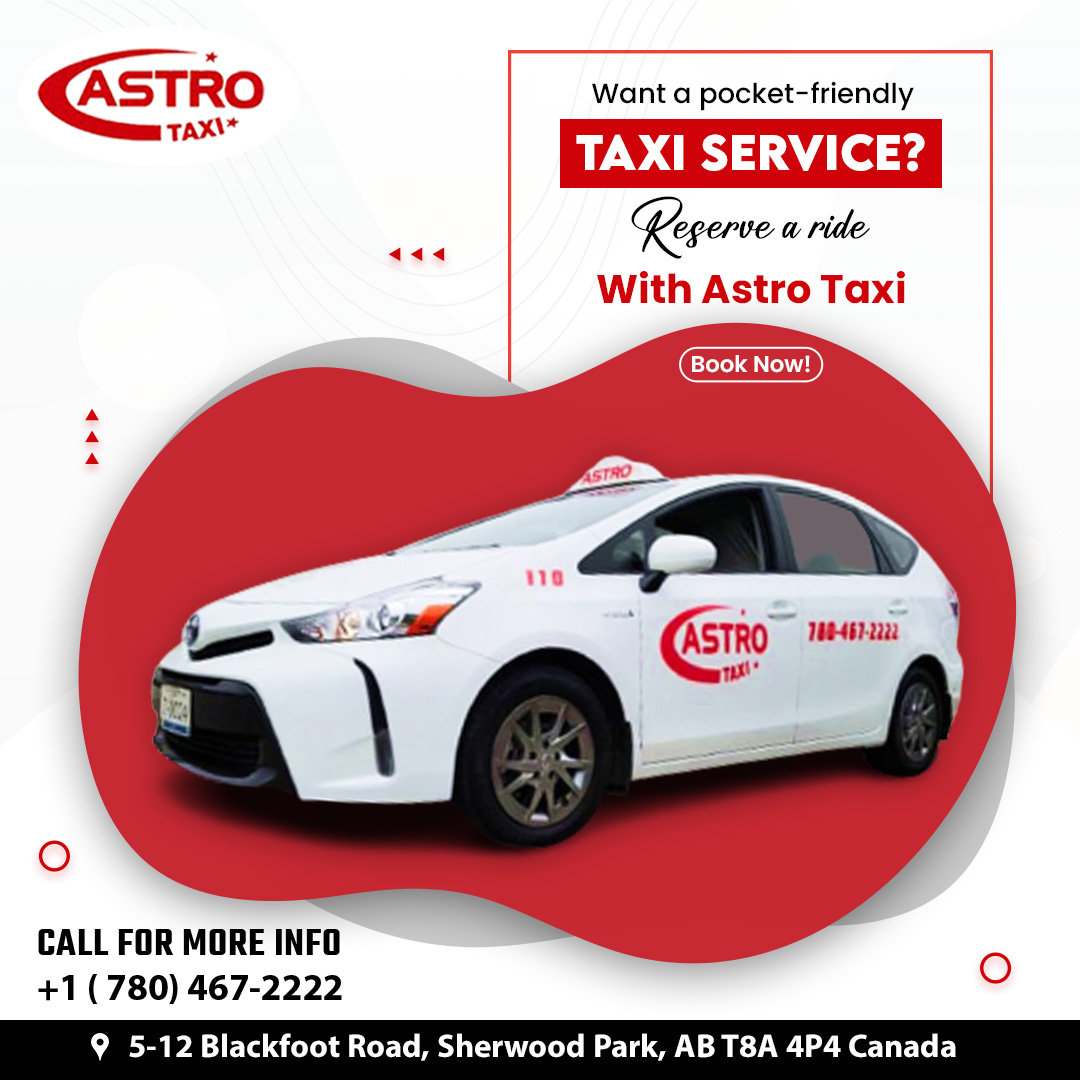 🚖 Astro Taxi: Need a ride? We've got you covered! Book now for affordable journeys. 🌟

☎+1(780)467-2222
🌐sherwoodpark.cab

#AstroTaxi #ride #HassleFreeTravel #FlatRates #cabs #AstroTaxiSherwoodPark #taxiservice #services #alberta #sherwood #sherwoodpark #canada