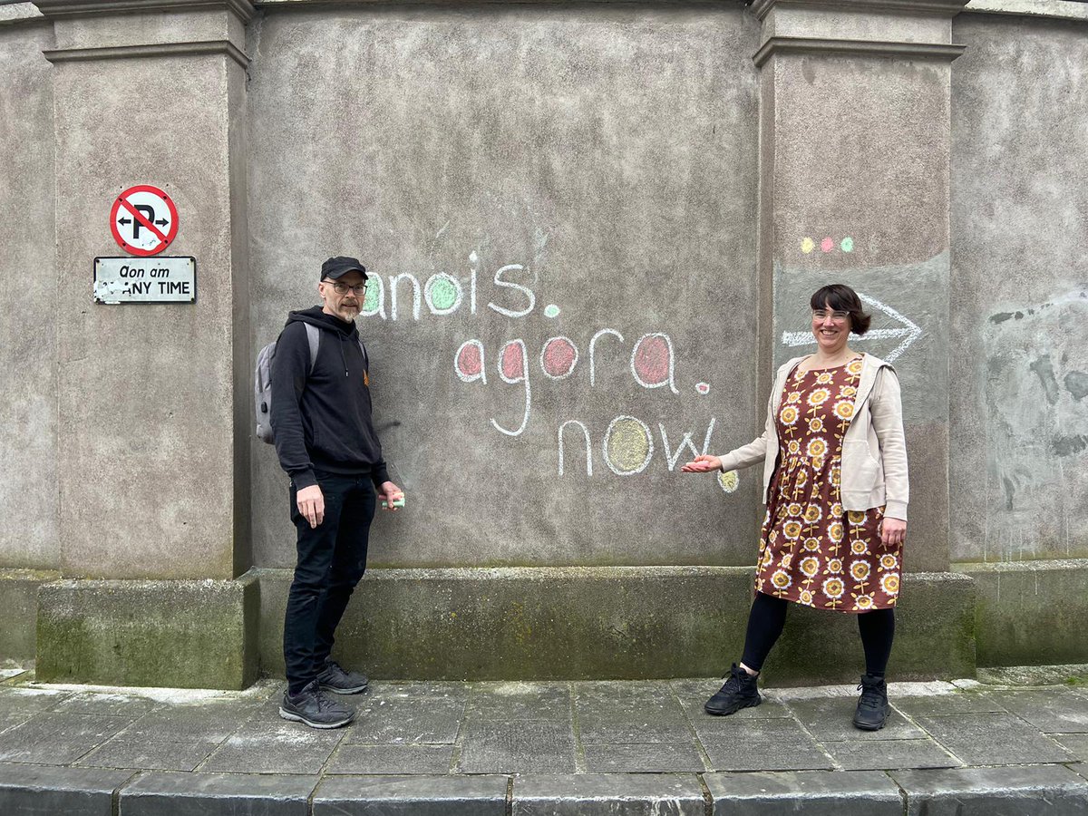 Whats this? 
Tour buses arriving to our anois.agora.now. #DerelictIreland art exhibition 😉

Don't miss it, runs to 31st of May at @DanceCorkFC, become part of the art & the movement to bring back homes & places to play & create 🙏

#RestPlayWork #ProtestArt #CorkCity