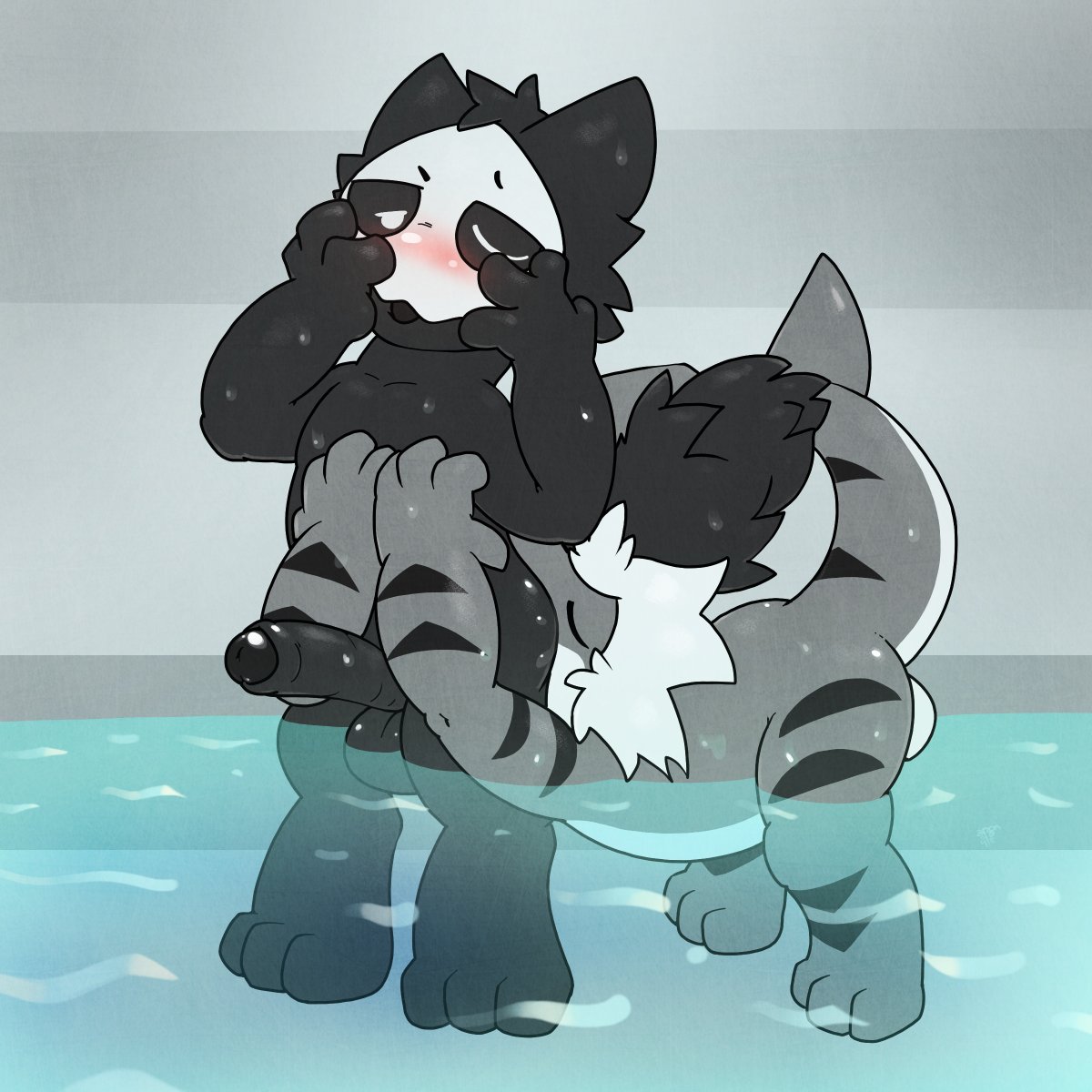 'oh no i'm all alone in the water i hope a shark doesn't eat meeeeeeeee…' Artist: argon_vile URL: e621.net/posts/3845459 #furry #yiff #gay #gayyiff #nsfw #e621 #nsfwfurry