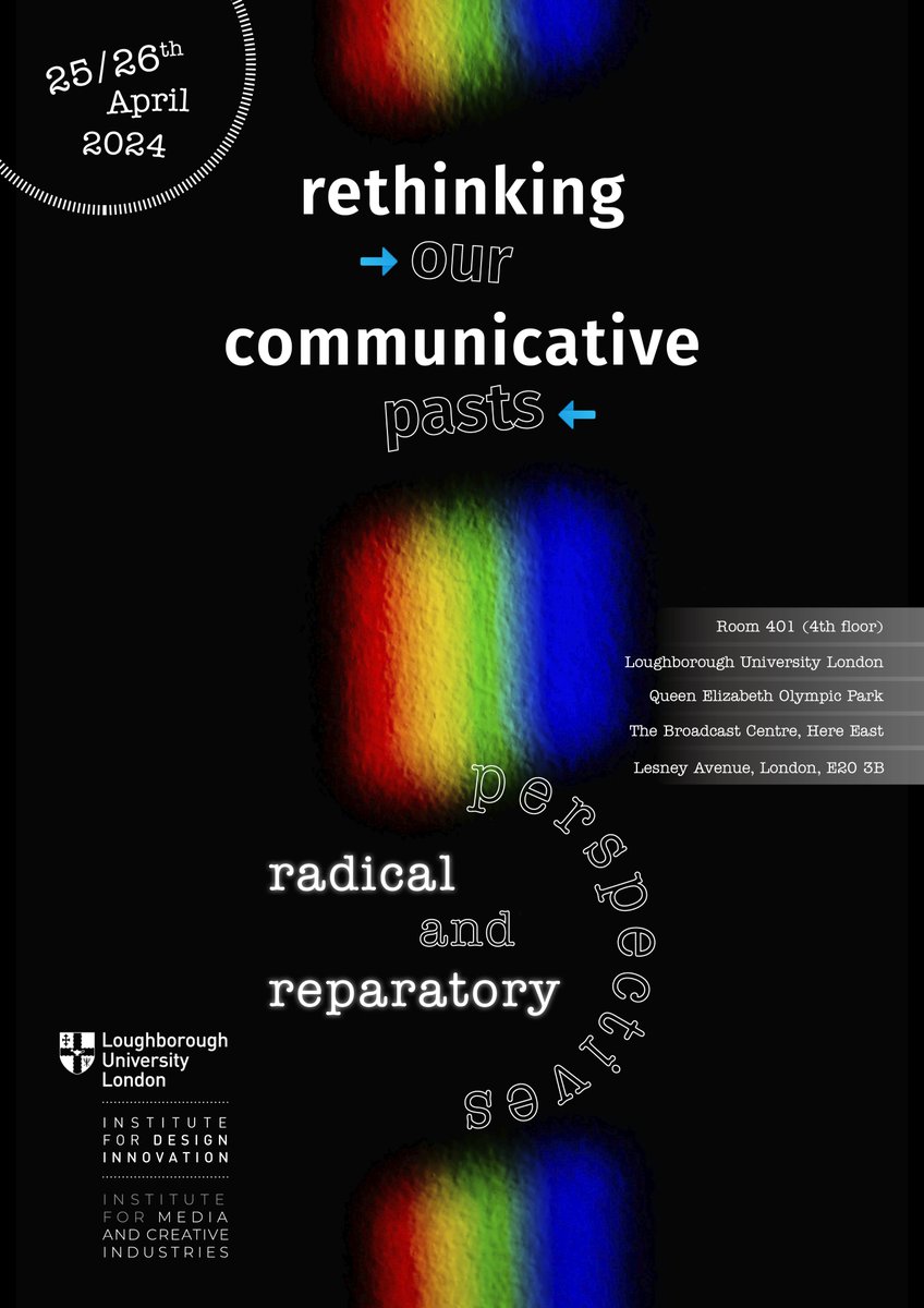 CRCC scholar Burçe Celik is co-organising a 2-day international symposium @lborolondon bringing together over 25 scholars to discuss how to employ historical and archival research for a radically inclusive study of media. Join in person or online shorturl.at/ACEZ9