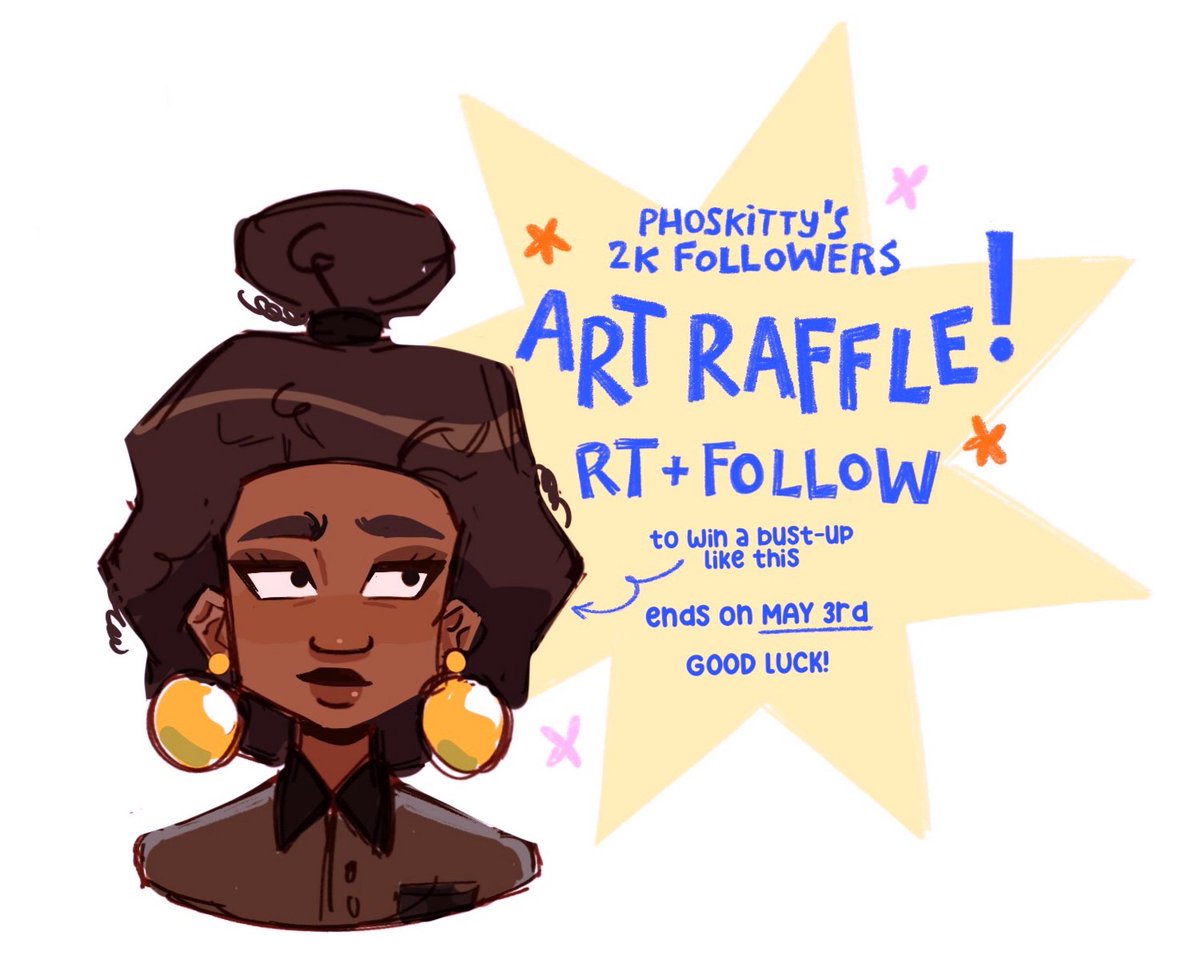 🩷 ART RAFFLE⭐ hey! 🫶 in honor of reaching 2K here, I'm gifting away to a lucky follower a lil bust-up sketch! I accept portraits, ocs, fan chatacters ... anything along those lines! RT + FOLLOW TO PARTICIPATE ⭐ raffle ends on May 3rd!! 🩷