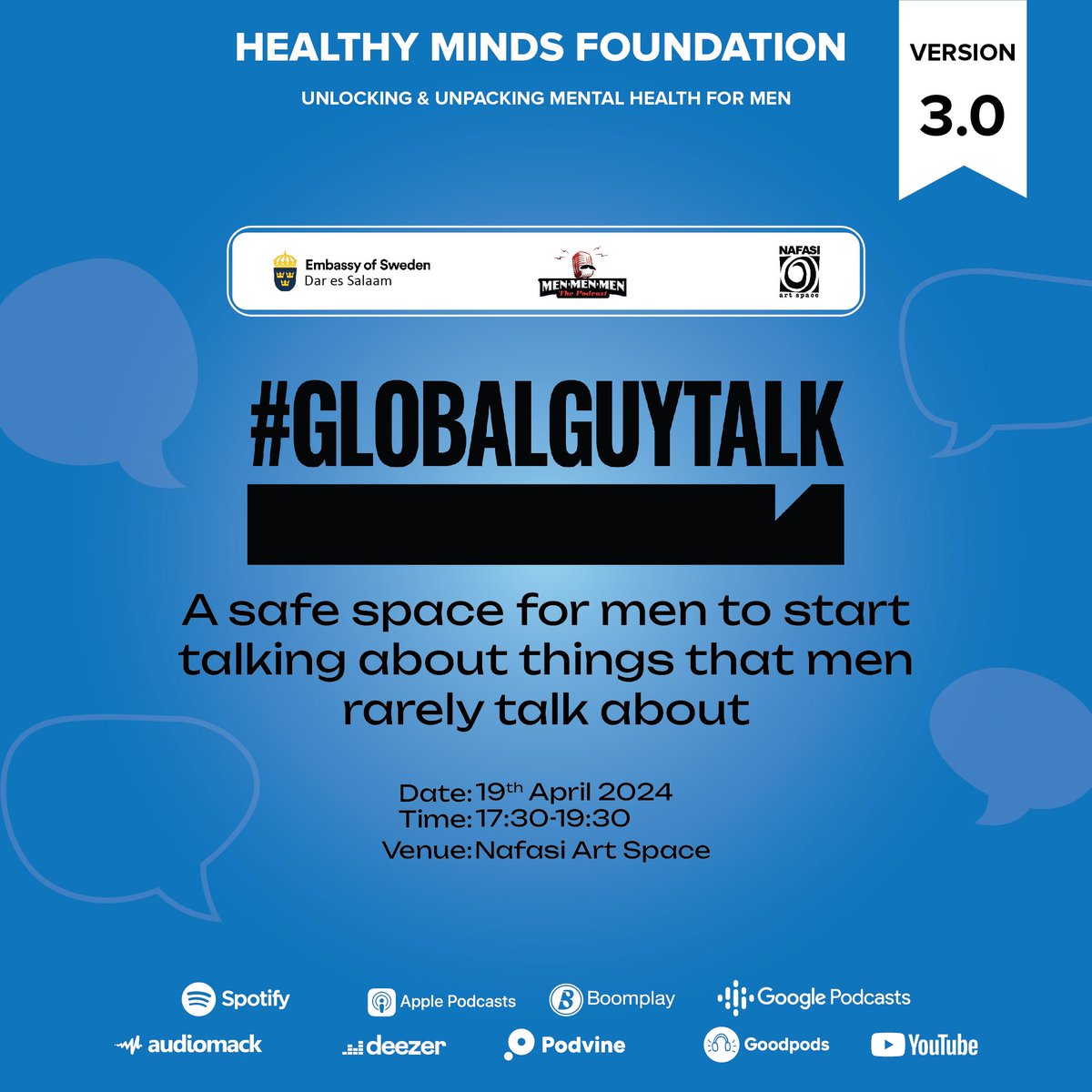 Join us for an insightful evening of global guy talk, Excited to partner with @swedenintz for an engaging event at Nafasi Art Space @nafasiartspace Dar es Salaam, hosted by the Sweden Embassy. Let’s discuss, connect, and inspire, this Friday, April 19th, from 17:30 to 19:30.