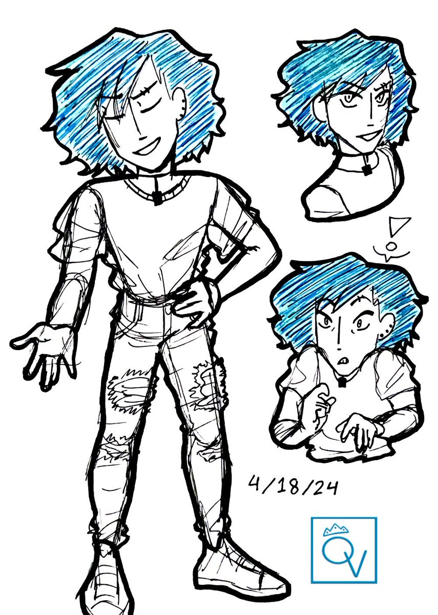 When in doubt, I draw Punkboy during phases of art block! #originalcharacter #ocart #oc