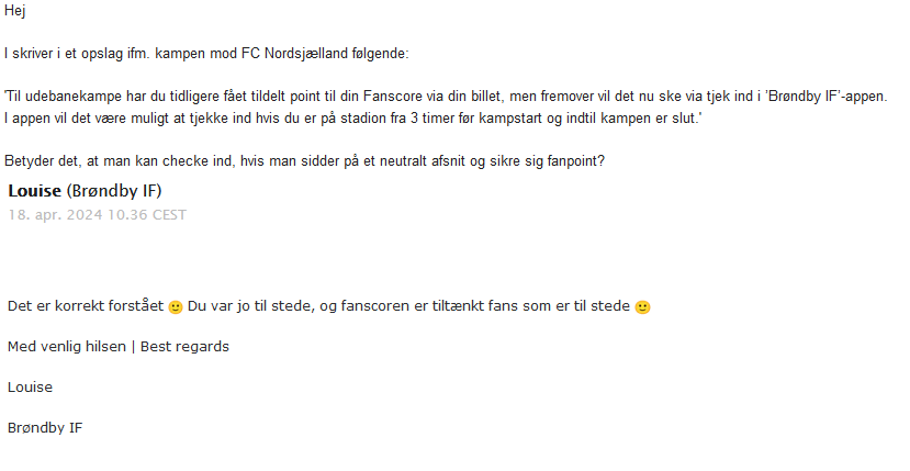 Ifm. Farum away annoncerede #Brøndby en ny metode til at bekræfte sin tilstedeværelse og sikre sig sine fanpoint til udekampe. 

Til venlig orientering gælder det også for fans, der sidder på neutral.