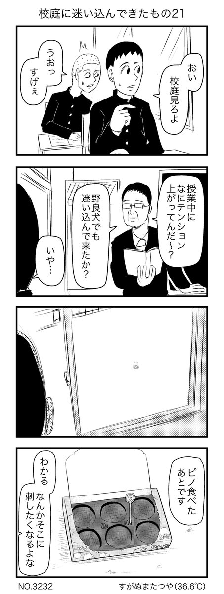 校庭に迷い込んできたもの 