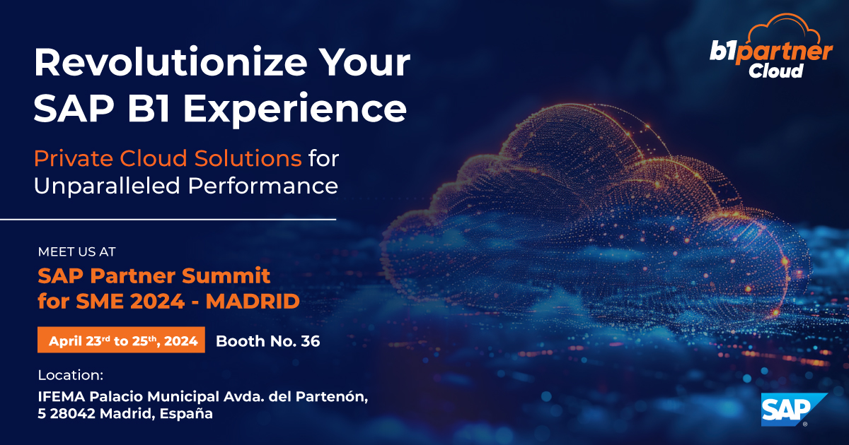 b1partnercloud's tweet image. Tired of constraints in traditional #SAPB1 deployments? Discover a solution that delivers exceptional performance and fortified security for your clients.

bit.ly/4aDuHml

Also, meet us at the #SAPPartnerSummit2024 
🗓️ 23rd - 25th April
🌐 Madrid, Spain
📍 Booth No. 40