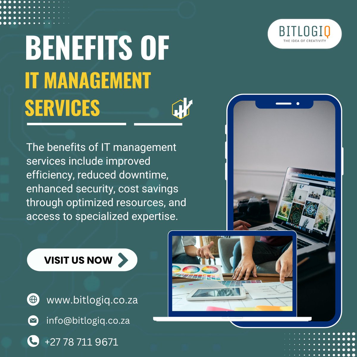 Harness the power of IT management services! 🛠️

Streamline operations, fortify security, and unlock cost savings with expert guidance.

Visit Our Website:bitlogiq.co.za

#ITStrategy #SecurityFirst #ResourceOptimization #Bitlogiq