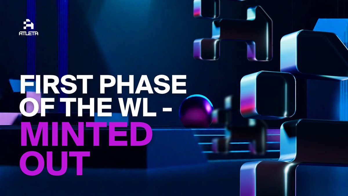 Atleta_Network's tweet photo. 🎉 HUGE NEWS ALERT! The first phase of our whitelist is officially MINTED OUT!

🔥 Get ready because the second wave is just around the corner and we only have two left:

🔹 Phase 1: Atleta Genesis (minted out 10.000 NFTs)
🔹Phase 2: Atleta Expansion (up next)
🔹Phase 3: Atleta Mastery

⚡️ Stay tuned for updates on the launch of Phase 2!