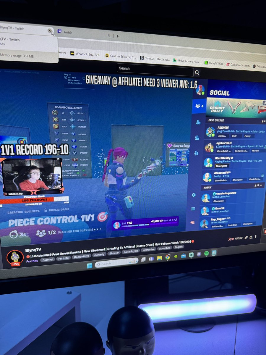 BlynqTV's tweet photo. Biggest W of a stream so far! Shoutout to @JackBuh1 for the raid. Getting close to affiliate. 💪🏻😎 #twitchstreamer #TwitchAffilate #Grinding https://t.co/aj6oAgcltK