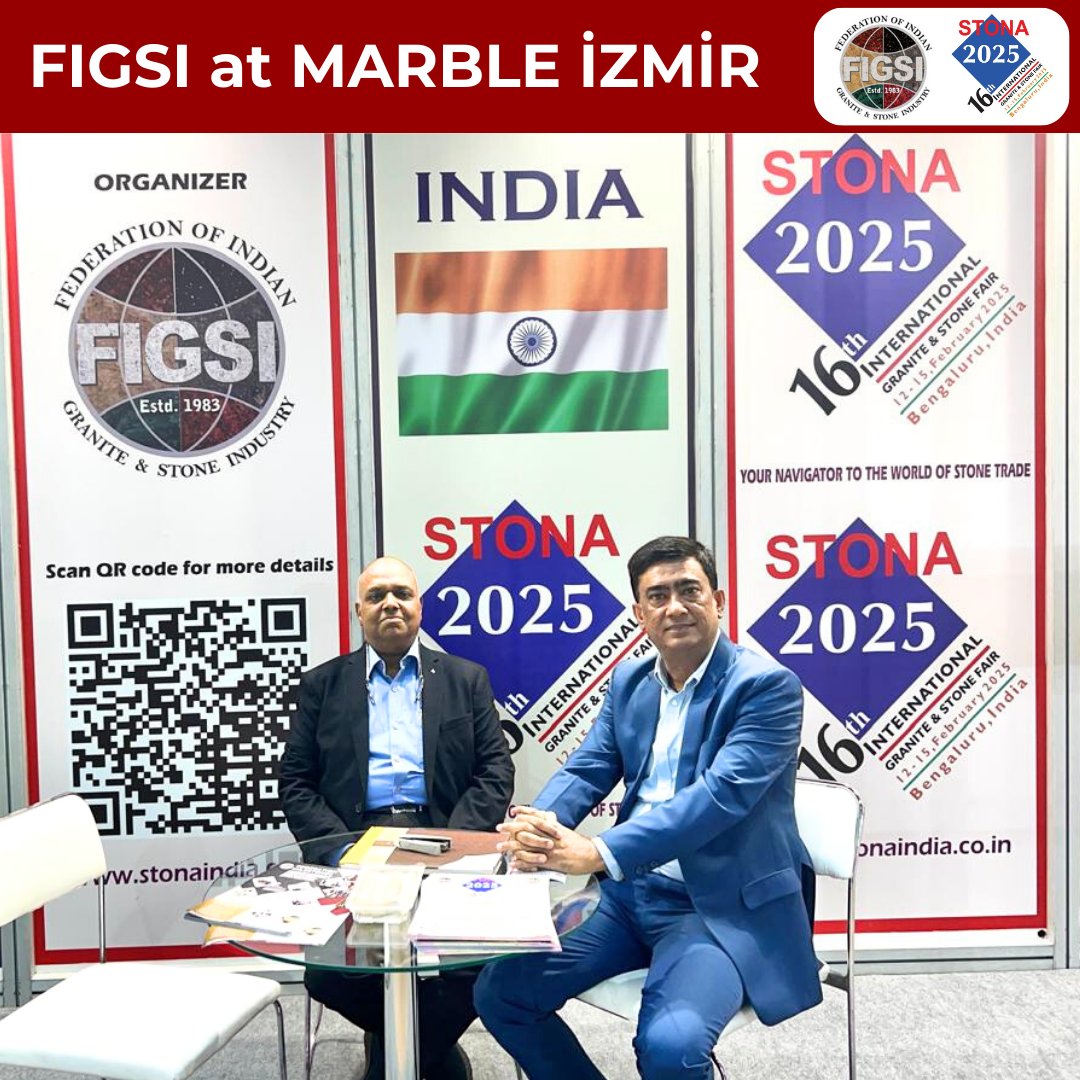 FIGSISTONA's tweet image. FIGSI leadership is actively promoting the upcoming STONA 2025 Fair at Bengaluru at the event.

Meet and engage with the Federation leadership that's shaping the future of the stone industry at Stall: B313/A.

#indianstone #indiaturkey #stonebusiness #stonetrade #trade #stona2025