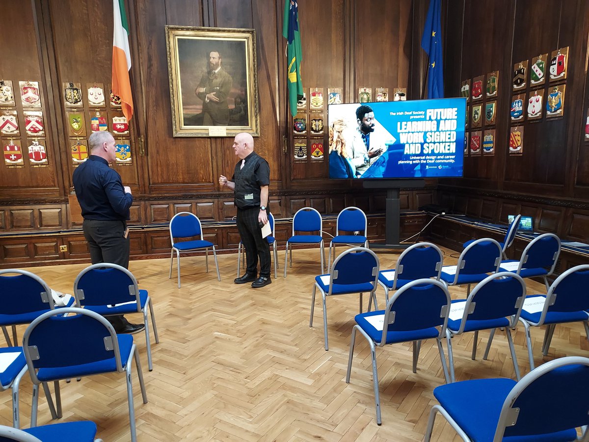 In the Mansion House getting ready for the IDS conference, 'Future Learning and Work'. A full day of inspiring lectures about challenges and solutions for Deaf Career development. More posts to follow.