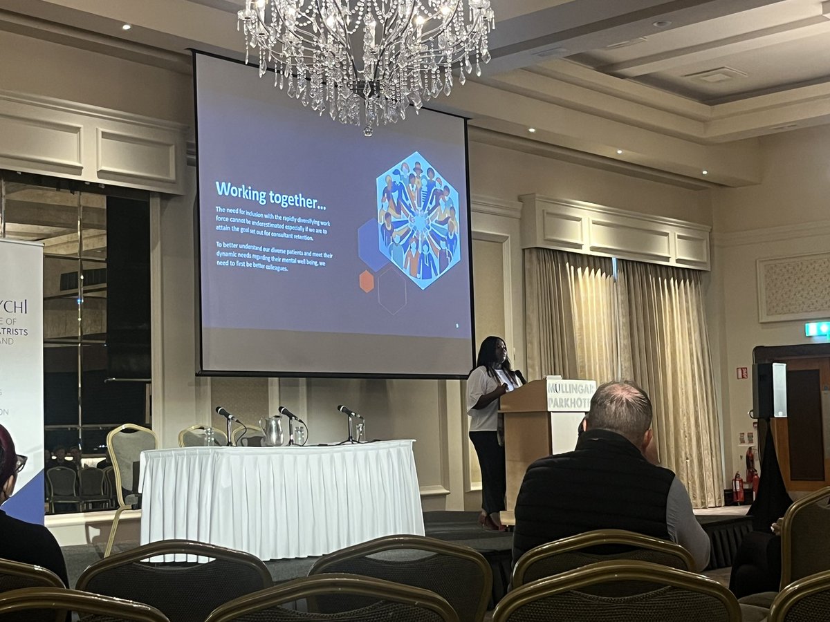 Great to see the launch of the #Diversity in #Psychiatry SIG of the @IrishPsychiatry. Ably led by Dr Abigail Akin-Laguda and Dr Zetti Azvee. Impressed by all the work which has been done to get it to this point, and Dr Akin-Lagude work over recent years as a @CPsychITrainee