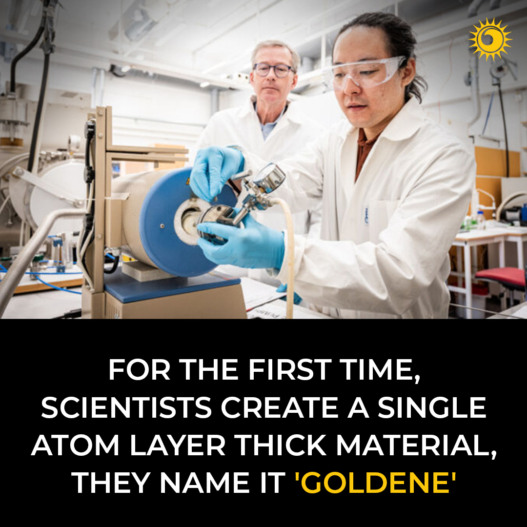 'Scientific breakthrough alert! Meet 'Goldene', the ultra-thin material created by scientists in a single atom layer for the first time.' 🧪✨ Read it more👉 thebrighterworld.com/detail/Introdu… #Goldene #MaterialsScience #Innovations #Research #sciencenews #explorepage #thebrighterworld
