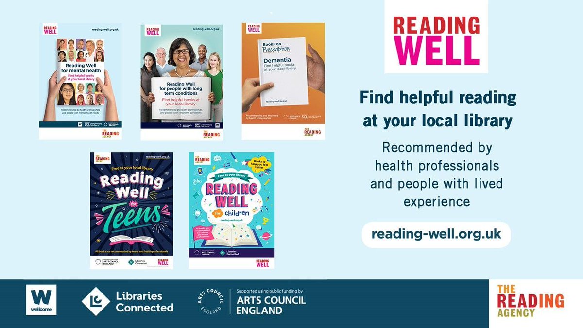Try our #ReadingWell books to help manage your #health and #wellbeing. We have special collections for children, young people and adults, covering mental and physical health conditions, all recommended by health professionals. #WestBerks library members can borrow them for FREE.
