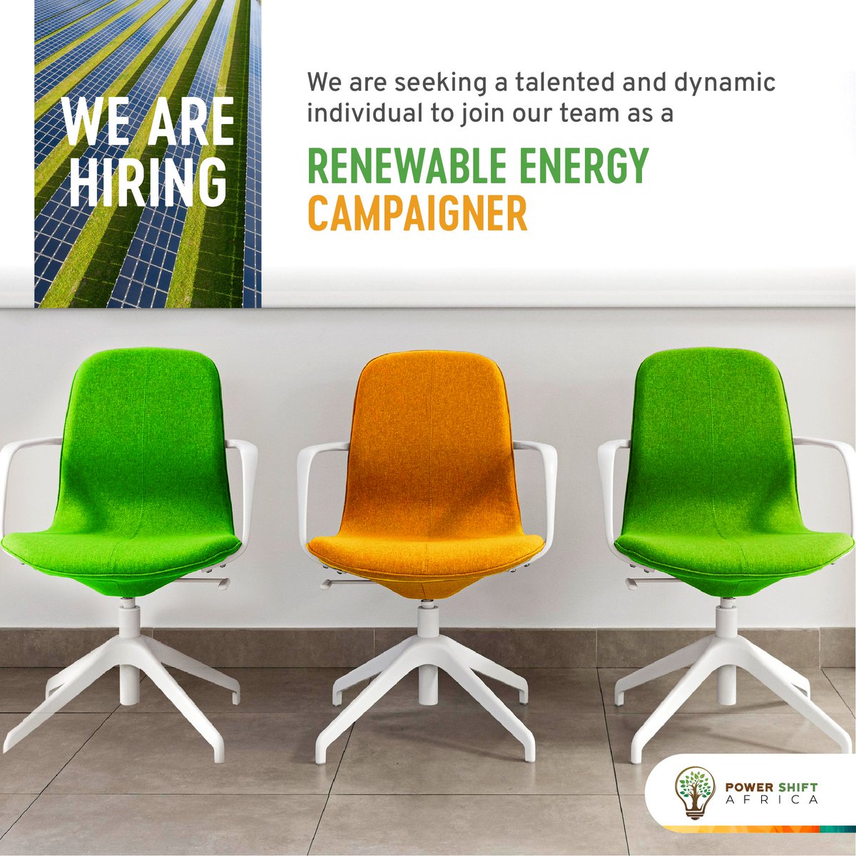 We're #hiring! 📢 Power Shift Africa is seeking to recruit a Renewable Energy Campaigner who will help build a positive and solutions-oriented campaign to unlock Africa’s developmental pathways. Interested applicants should submit a cover letter and a resume/CV to…