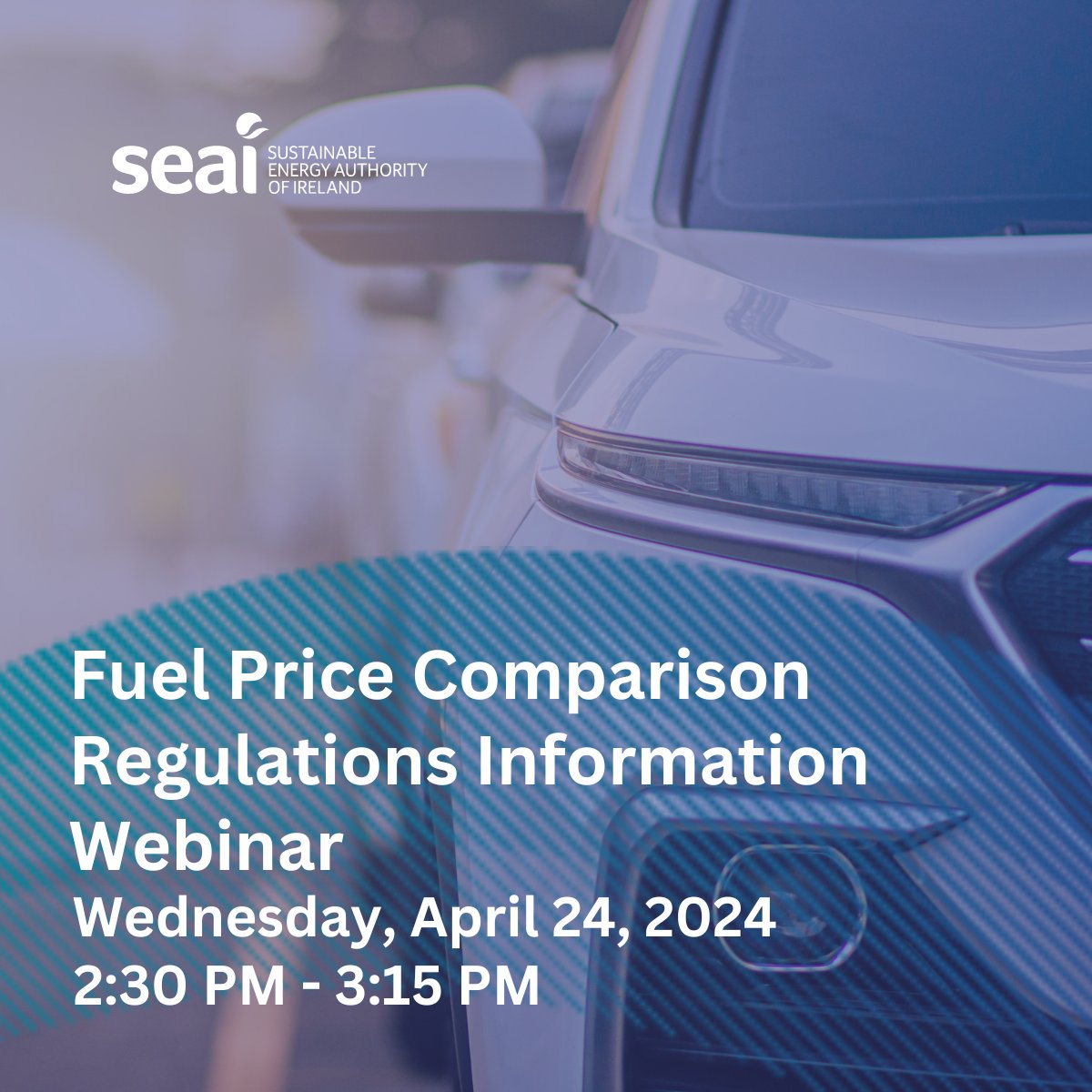 SEAI is hosting a Fuel Price Comparison Regulations Information Webinar on Wednesday the 24th of April at 2:30 p.m. Click the link to register ▶️ lnkd.in/eWXtcUAe